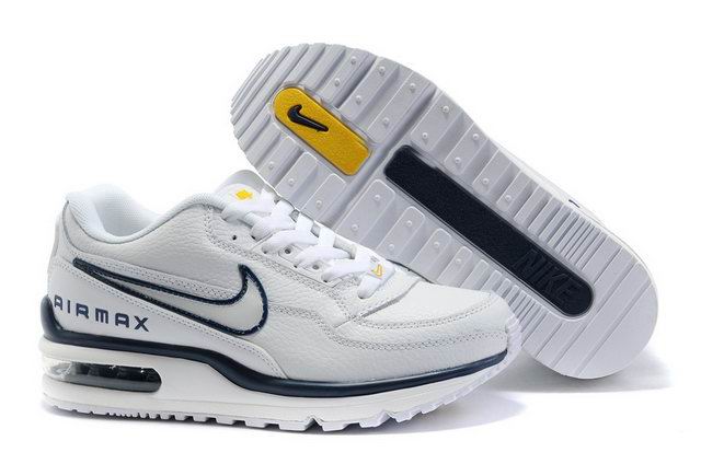 Womens Nike Air Max LTD Shoes White Navy - Click Image to Close